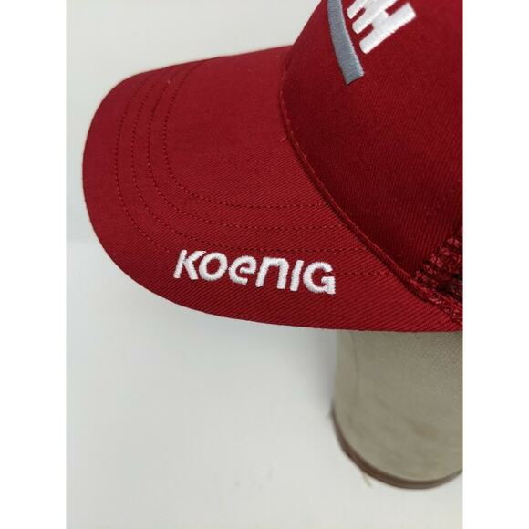 Case International Harvester IH Koenig Baseball Hat Cap Snapback Meshback Red - Picture 5 of 11